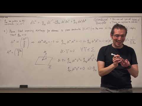 Intro to General Relativity - 29 - Cosmology part 1: LFRW spacetime from the cosmological principle