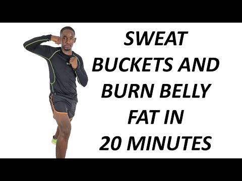 30 Minute BELLY POOCH BURNER Kickboxing Workout at Home 300 Calories