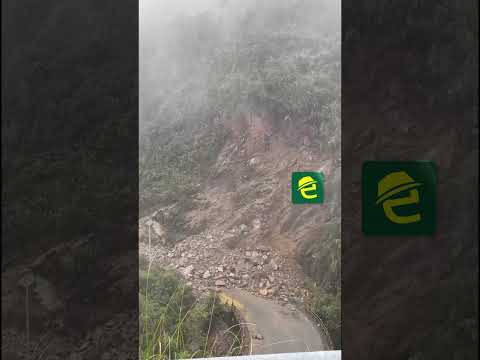 Cerrada por un deslave de gran magnitud la vía Limón Indanza Gualaceo en Morona Santiago