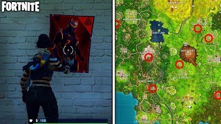 spray over different carbide or omega posters locations all 7 poster spots for week 6 challenge - fortnite spray over different