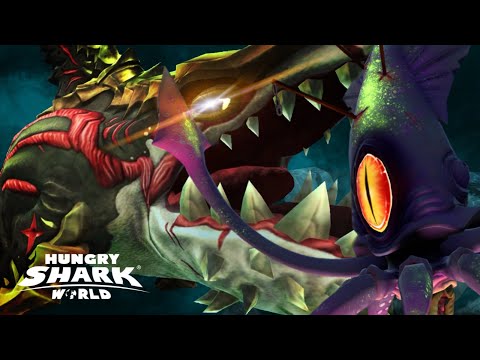 DEFEAT COLOSSAL SQUID BOSS FASTLY WITH ANCIENT MEGALODON - Hungry Shark World