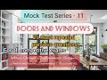 Mock Test Series 11 DOORS AND WINDOWS Most Repeated Questions