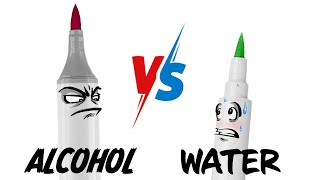 ALCOHOL Vs. WATER (Markers) - Which is best?...