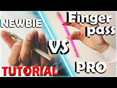 NEWBIE VS PRO. FINGER PASS TUTORIAL. PENSPINNING
