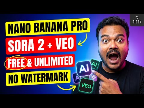 🔥 FREE Sora 2, VEO & Nano Banana 😱 NO Watermark | Digen AI
