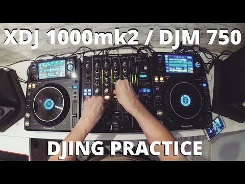 Pioneer XDJ-1000 mk2 / DJM 750 mk2 - djing practice session