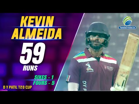 Kevin Almeida Batting | 59 Runs in DY Patil T20 Cup 2020