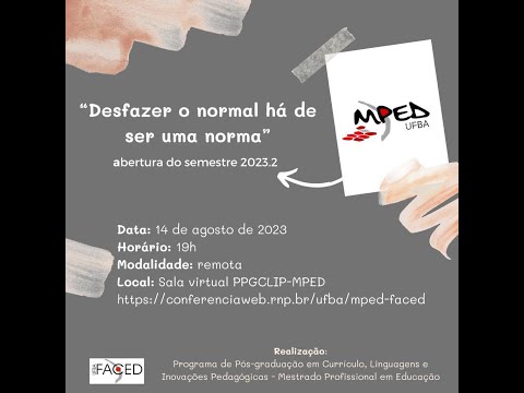 Abertura do Semestre 2023.2 - MPED