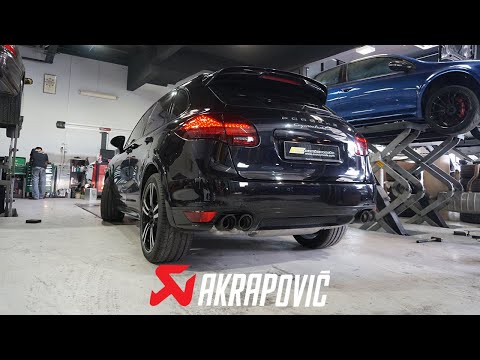 PORSCHE CAYENNE TURBO S X AKRAPOVIC EXHAUST | SOUND TEST LOUD REVS & LAUNCH OFF