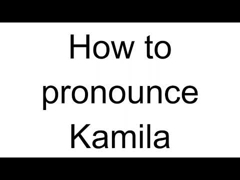 How to Pronounce Kamila (Polish)
