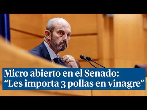 Un micro abierto pilla al presidente del Senado quejándose: "Les importa 3 pollas en vinagre"