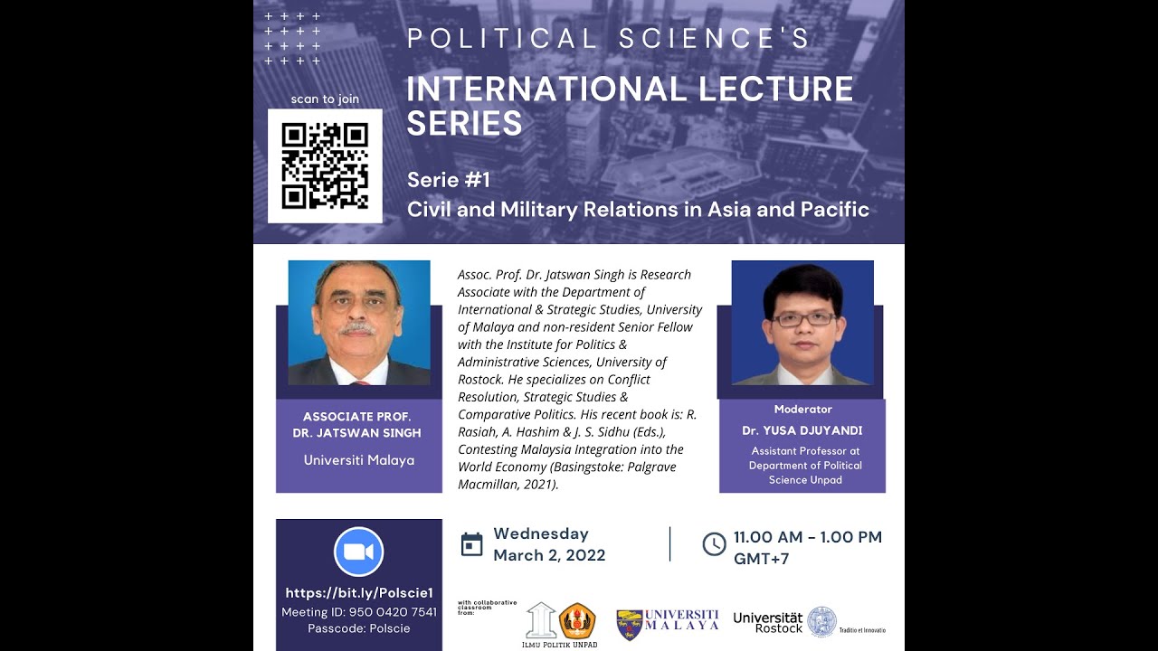International Lecture Series #1: Civil and Military Relations in Asia-Pacific
