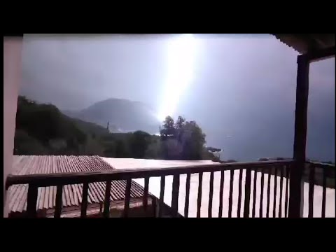 8/29/2023 | Severe and Scary Thunderstorm | Big Lightning Strikes | NW Greece
