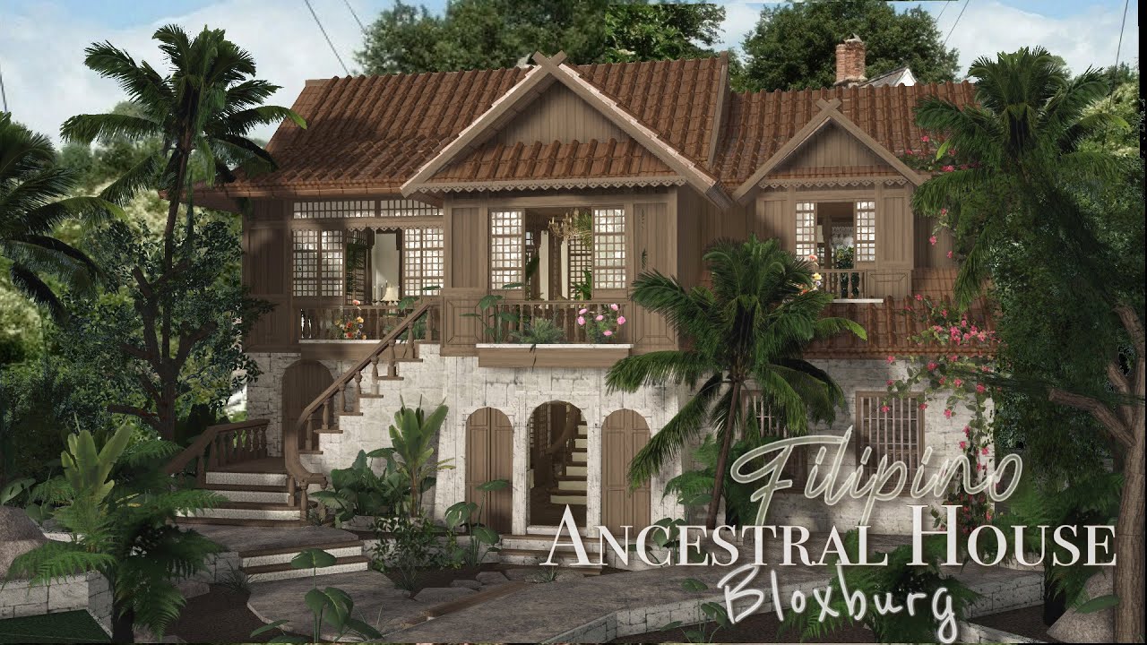 🌴 Roblox Bloxburg Tropical Filipino House | Bahay Na Bato 🌺