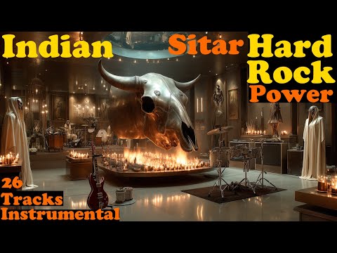 🎻 Indian-inspired Hard Rock Instrumental: Sitar Metal Background Music Playlist for Focus & Chill 🎸