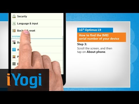 How to find the IMEI serial number of your device in LG® Optimus L9 :Tutorial