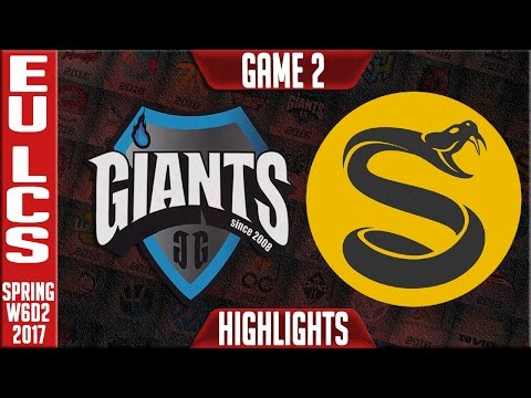 Giants vs Splyce Game 2 Highlights - EU LCS W6D1 Spring 2017 - GIA vs SPY G2