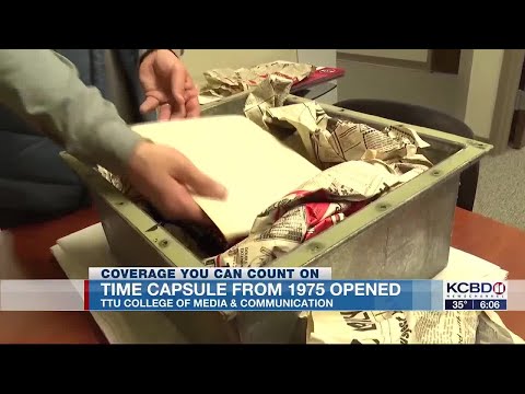 Texas Tech College of Media & Communication opens time capsule from 1975