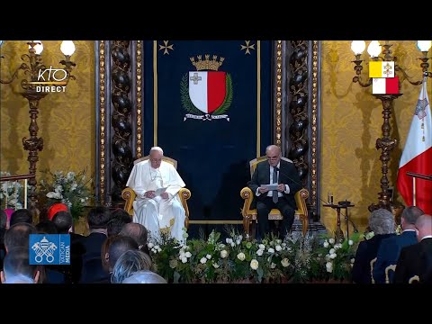Rencontre du pape François avec les autorités de Malte et le corps diplomatique