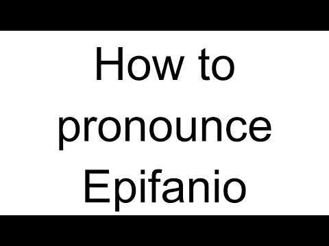 How to Pronounce Epifanio (Spanish)