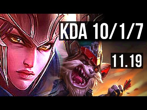 QUINN vs KLED (TOP) | 10/1/7, 66% winrate, Legendary | BR Diamond | v11.19