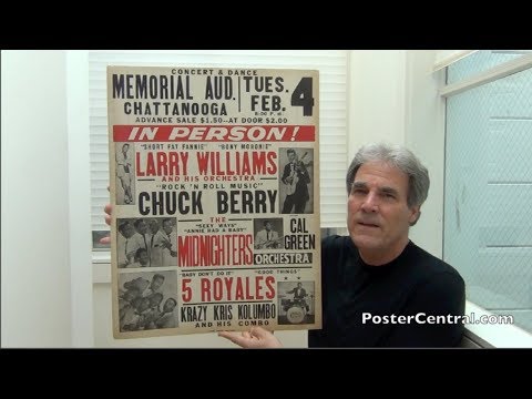 Chuck Berry, Larry Williams 1958 Concert Poster – Huge & Glorious
