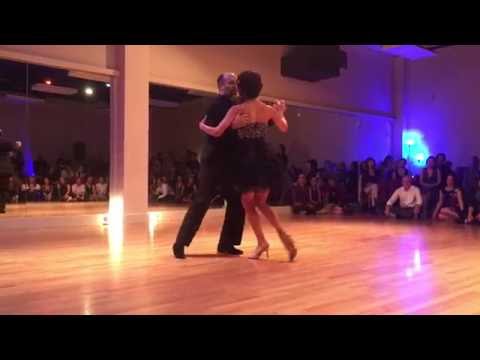  Diana Cruz  and  Nick Jones  are  dancing  to  "  Seguime Si Podes  "  by  Osvaldo Pugliese  at  Boulder Tango Festival  in  2016