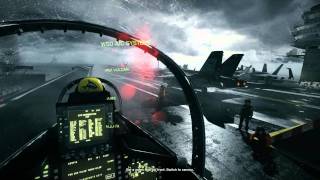 BattleField 3 - Going Hunting, Jet Carrier Take Off - MAXED - Dual GTX 580&#39;s SLI Config