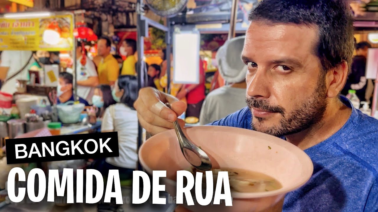 Provando 35 COMIDAS DE RUA em Bangkok na Tailândia 🇹🇭  [Documentário Completo]