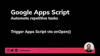Download the video "Trigger Apps Script via the onOpen function in Google Sheets"