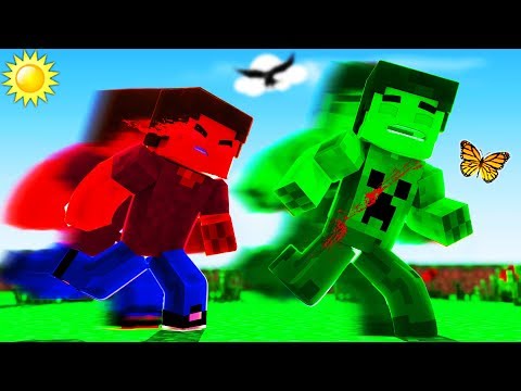 Minecraft - Green Steve VS Red Steve!