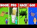 Minecraft Battle: NOOB vs PRO vs HACKER vs GOD! SECRET UNDERGROUND BASE HOUSE BUILD CHALLENGE