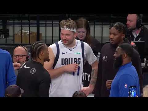 Luka Doncic reconnects with Dorian Finney-Smith and Dennis Smith Jr. before Mavs vs. Nets 🫶