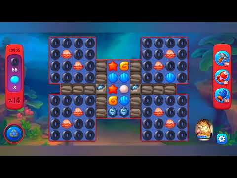 фишдом 2022  #  10905 уровень - прохождение без бустеров # Fishdom,   10905  level - no Boosters.