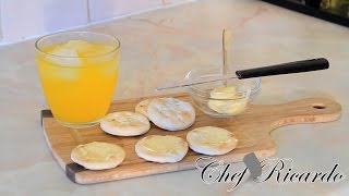 Water Crackers & Butter Served With Drink Of Orangeade | Recipes By Chef Ricardo