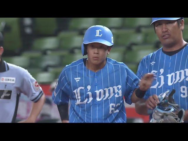 【ファーム】打撃好調!! ライオンズ・滝澤夏央 センター前へ先制の2点タイムリーヒット!!  2023年8月3日 埼玉西武ライオンズ 対 千葉ロッテマリーンズ