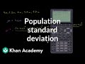 Population standard deviation | Descriptive statistics | Probability and Statistics | Khan Academy