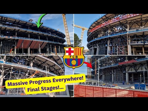 Spotify Camp Nou Construction Update | Roof Structure Rising & Façade Progress 2026