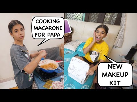 Guneet Cooking Macaroni for Papa and Brody Firse Bhaag Gya Ghar Se 😱