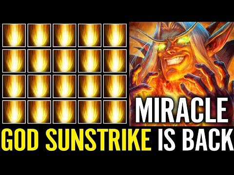 Miracle GOD SUNSTRIKE Invoker Slark Can't even escape - Dota 2 Miracle Pro gameplay