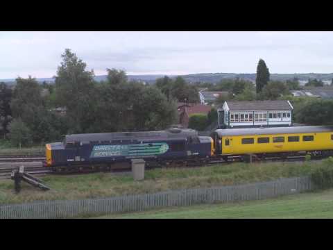 DRS Class 37 No's 37609 TnT 37607 on 1Q16 Derby RTC - Blackpool @ Denton Jn on 5.9.13 - HD