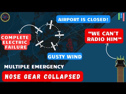 Pilot Faces Multiple Emergency MIDAIR - Intense Landing at KMYR!