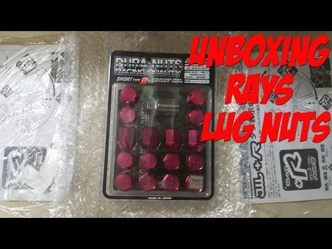Unboxing Volk Rays Locking Duranuts Short Type Red Lugnuts