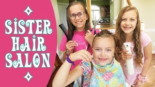 Sister Hair Salon! Cutting My Sister's Hair! | Crazy8Family