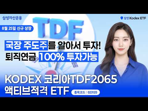 국장 주도주를 알아서 투자! 퇴직연금 100% 투자 가능 | KODEX 코리아TDF2065액티브적격 ETF | ETF투자정보