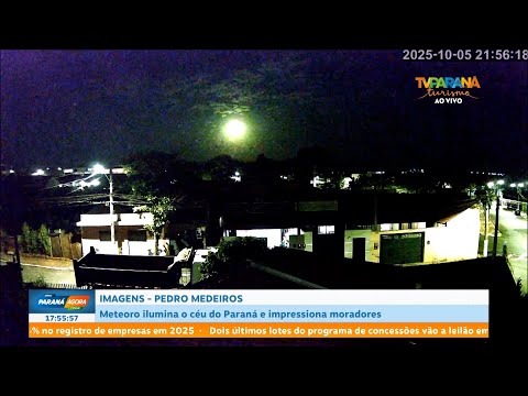 Meteoro ilumina o céu do Paraná e impressiona moradores