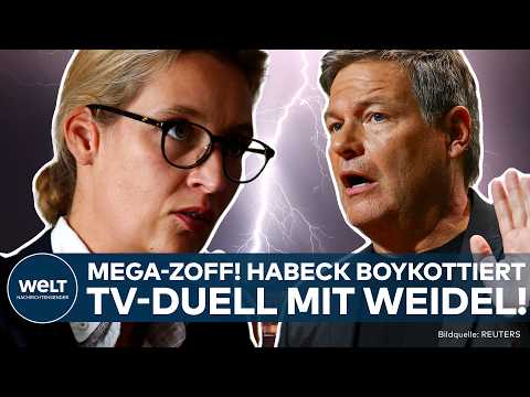 TV-DUELL: Habeck boykottiert Fernsehduell mit Weidel! ARD und ZDF unter starkem Beschuss!