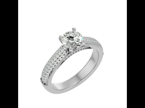 Inel de Logodna Imposing Fancy Pave Aur Alb 18k Pure Diamonds - Miriam