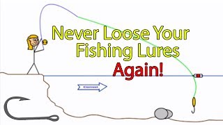 How to free a snagged fishing hook in a river (Genie in a bottle trick)