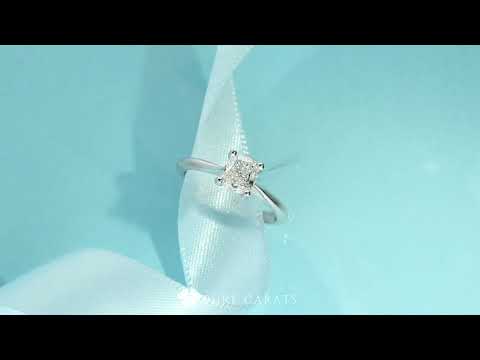 Cushion Cut Lab Grown Diamond Solitaire Engagement Ring